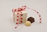 Heart Ribbon Favour Box